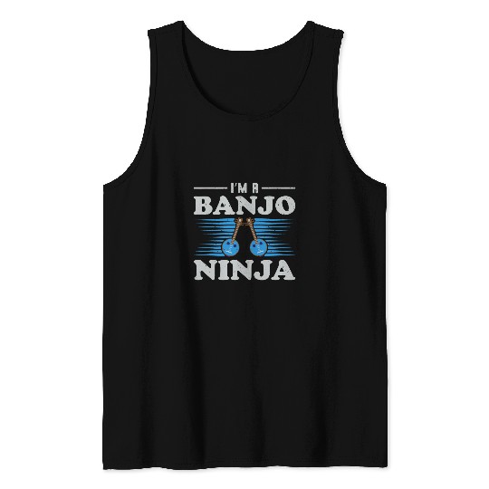Funny Banjo Im Banjo Ninja Indie Folk Music 1 Tank Tops