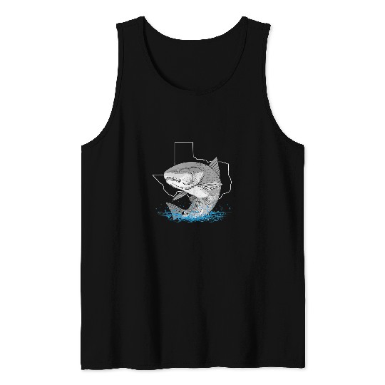 Funny Drummer Fishing Redfish Fishing Red Drum Tailing Texas Gulf Coast Redfishing Fisher Tank Tops