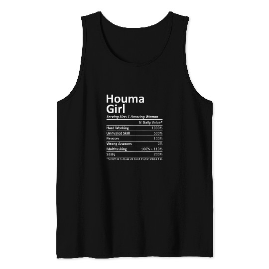 HOUMA GIRL LA LOUISIANA Funny City homes Roots USA Gift Tank Tops