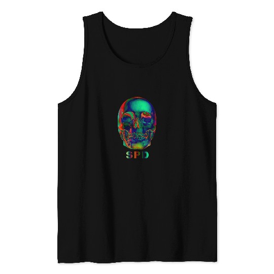 Halloween Rock Roll Skeleton Tank Tops