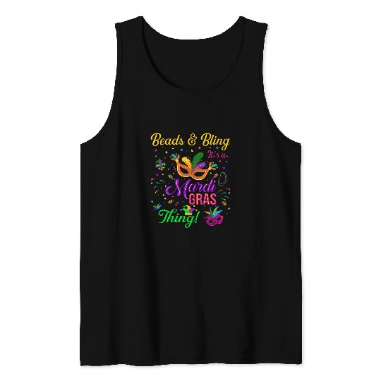 Beads and Bling Its a Mardi Gras Thing Mardi Gras Tank Tops