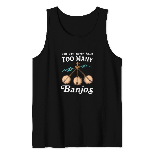 Funny Banjo Gifts For Bluegrass Lovers Banjo Men Women Mandolin Kentucky 2 Tank Tops