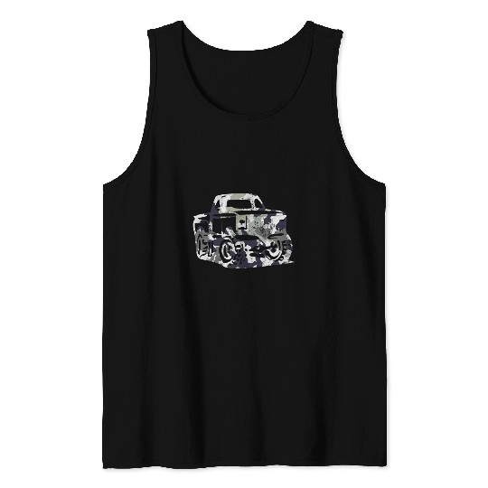 Camo Lifted Truck Off Road Tank Tops