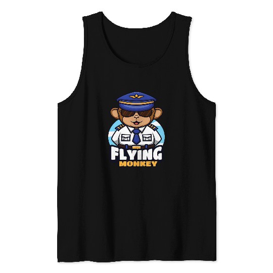 Flying Monkey Pilot Tank Tops
