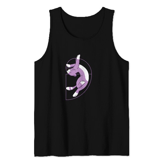 Funny Fibonacci Spiral Cat Meme Math Lover Science Teacher Tank Tops