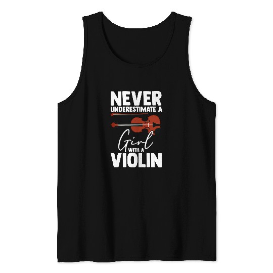 Funny Violin Musical Instruments Violin Player Tank Tops