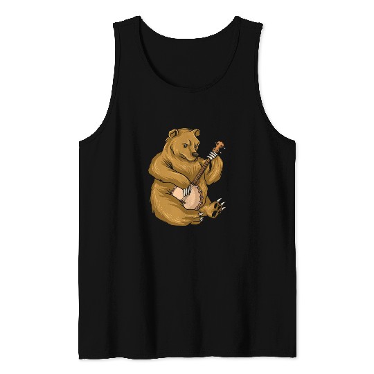 Funny Banjo Music Mandolin Asheville Bluebird Kentucky 2 Tank Tops