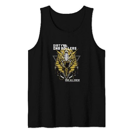 Funny Drummer Junglist DnB Dubstep EDM Drum And Bass Tank Tops