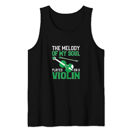 Funny Violin Orchestra Music of Violinist and Musician Tank Tops