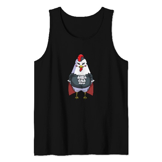 Chicken Vampire Costume for Halloween Chickens Tank Tops