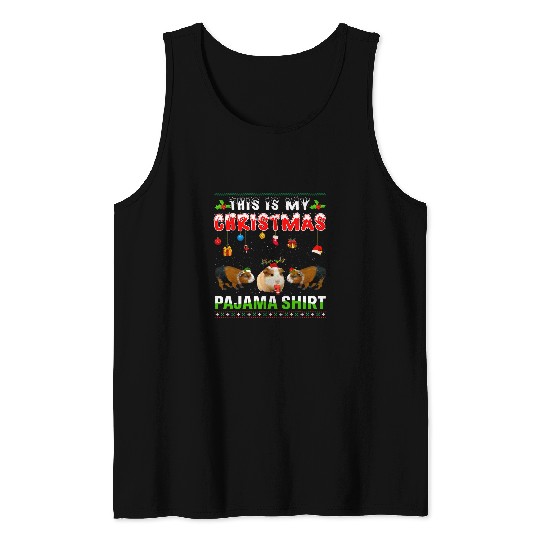 Guinea pig xmass Animals Squad This Is My Christmas Pajama Tank Tops
