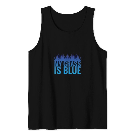 Funny Banjo Bluegrass My Grass is Blue Gospel Music Funny Tank Tops