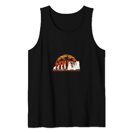Forklift Driver Evolution Retro Tank Tops