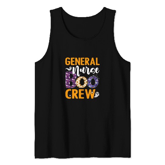 General nurses Boo Crew Scary nurses Halloween ghosts Spider Tank Tops