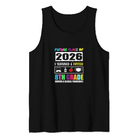 Future Class Of 2026 8th Grade Funny Student Graduation Tank Tops