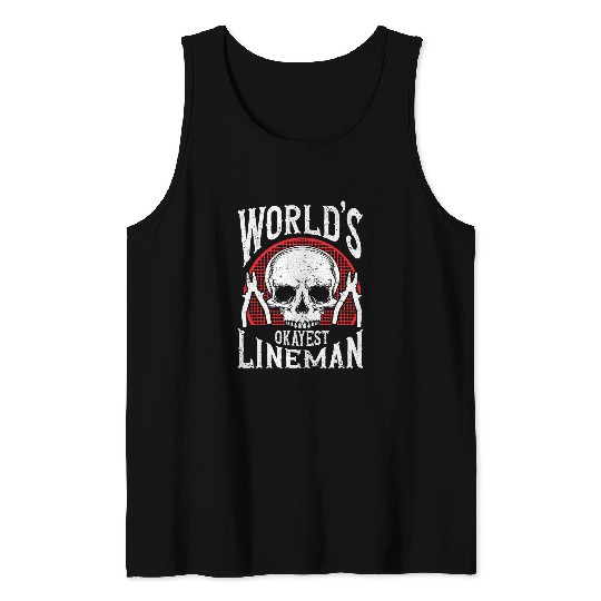 Line Worker Linesman Power Line Worker Electrical Lineman 3 Tank Tops