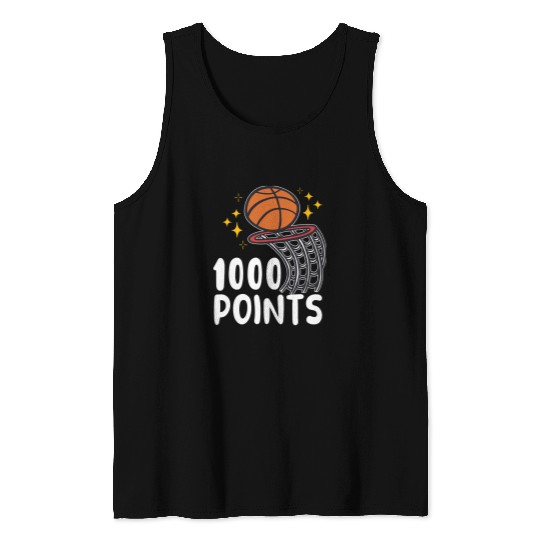 Sport Basketball 1000 Points Basketball Scorer High School Basketball Player 2 Tank Tops