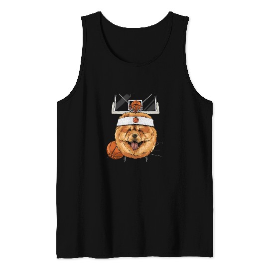 Funny Basketball Chow Chow Basketball Dog Lovers Basketball Player 386 Tank Tops