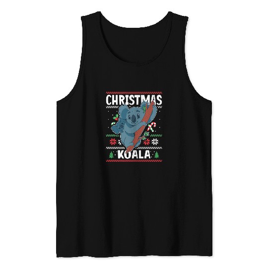 Funny Bear Christmas Koala for xmass Cute Bears Tank Tops