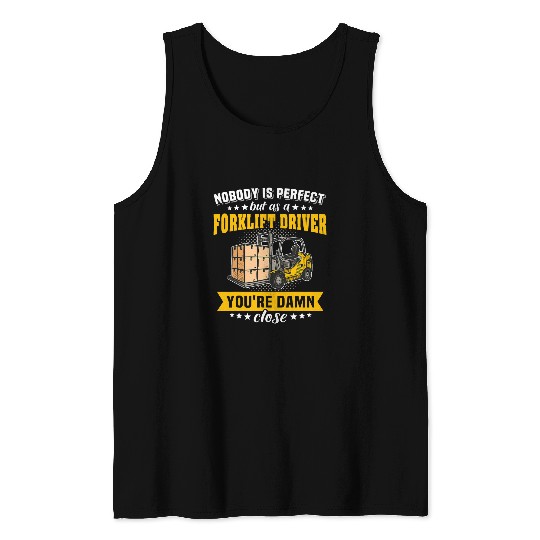 Fork Lift Truck Forklift Operator 2 Tank Tops