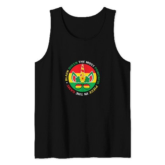 Black Queen The mosts Powerful Piece Afro American Women Tee 1 Tank Tops