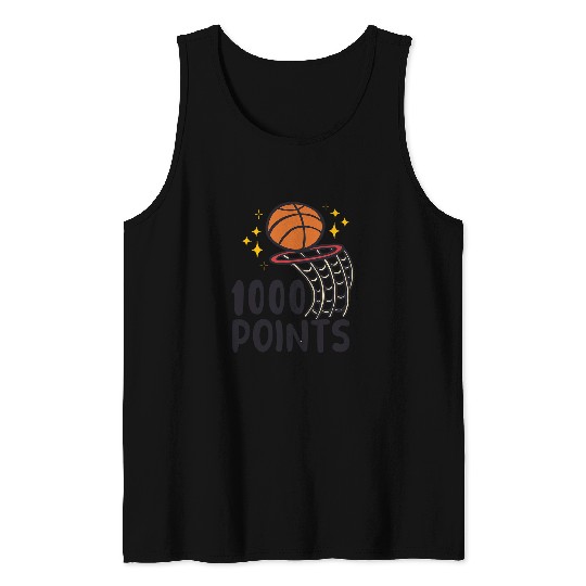 Sport Basketball 1000 Points Basketball Scorer High School Basketball Player 8 9 Tank Tops