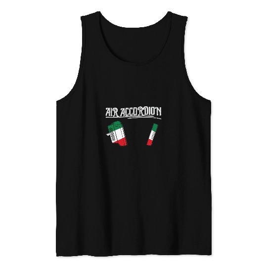 Funny Accordion Air accordion as Italy flag musican 1 Tank Tops