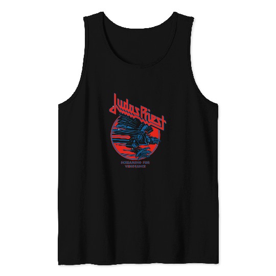 Judas Priest Screaming For Vengeance Blue Eagle Tank Tops