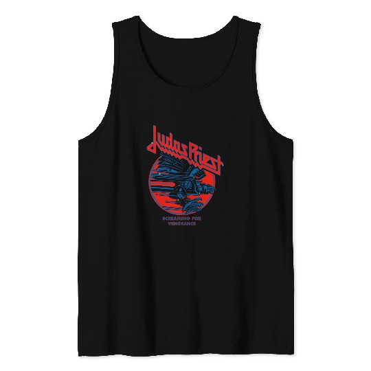 Judas Priest Screaming For Vengeance Blue Eagle Tank Tops