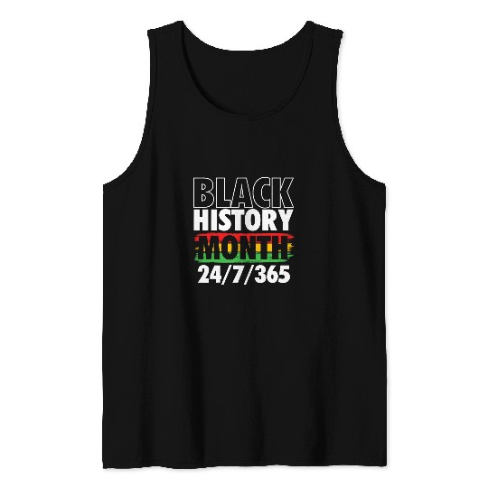 Black History Month MLK Day African Roots Civil Rights Tank Tops