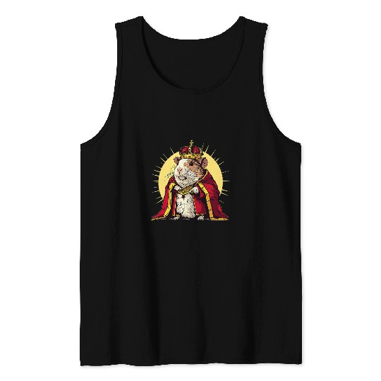 Guinea Pig King Funny Pet Royalty Tank Tops