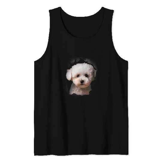 Cute Bichon Frise Dog art Bichon Frise Lover 1 Tank Tops