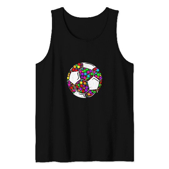 Sport Soccer International Dot Day Funny Colored Soccer Polka Dot Boys Tank Tops
