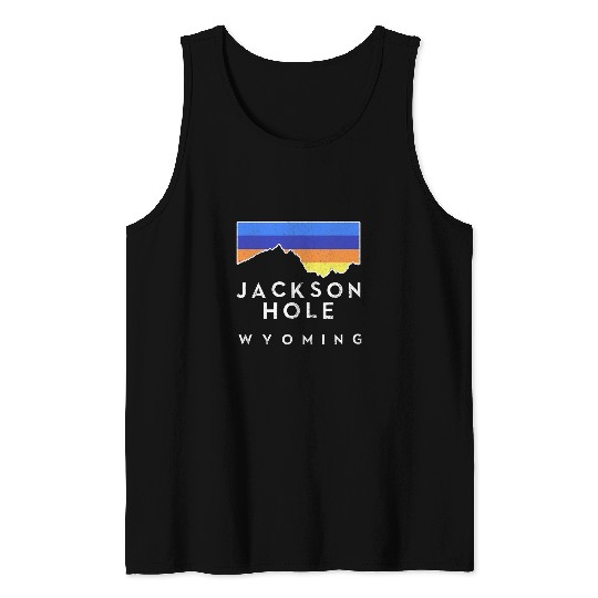 Climbing Climber Jackson Hole Retro Mountain vintages Climbing Mountain Climb Tank Tops