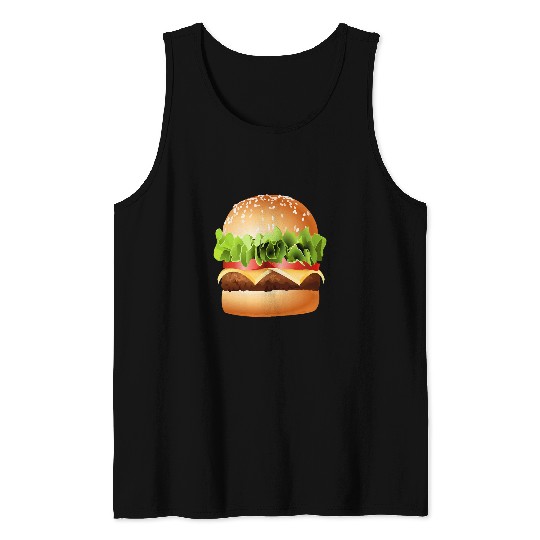Burger GIANT CHEESEBURGER Hamburger Bacon Gift Tank Tops