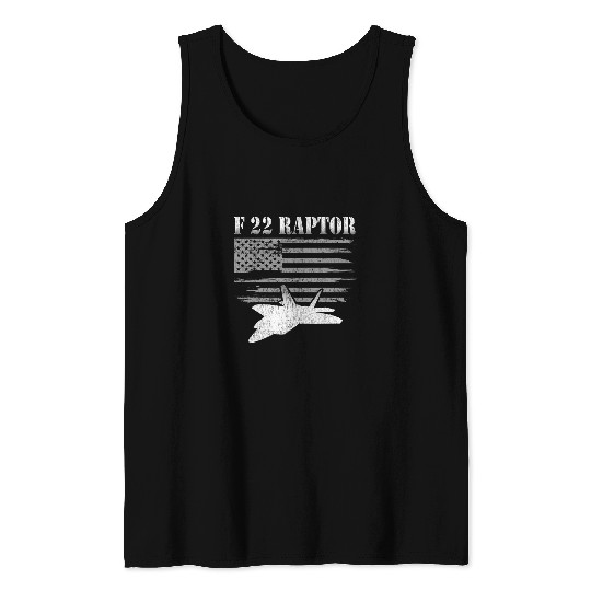 F22 Raptor American Flag Pilot 1 Tank Tops