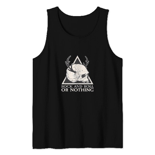 Funny Guitar Rock Guitarist I Rock and Roll Or Nothing I Rock Guitar 23 Tank Tops