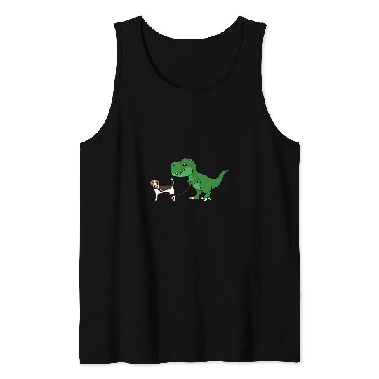 Jack Russell Pet Dinosaur Dino Dino Jack Russell Tyrannosaurus rexs Jack Russell Terrier Tank Tops