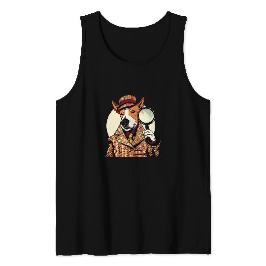 Jack Russell Pet Detective Funny Dog Mystery 3 Tank Tops