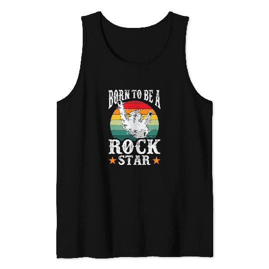 Funny Guitar Star Lover Musician Music Rock Fan Concert Festival Guitarist Tank Tops