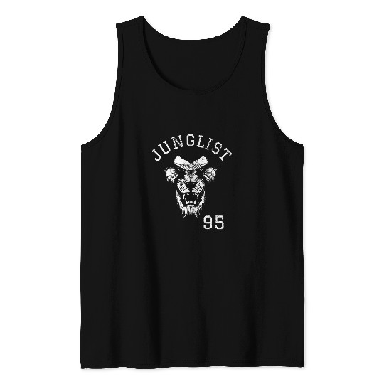 Funny Drummer Junglist Drum And Bass Lion DnB Music Liquid Tank Tops
