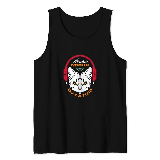 DJ Catnip 2Funny Audio Wave House Music 22 Tank Tops