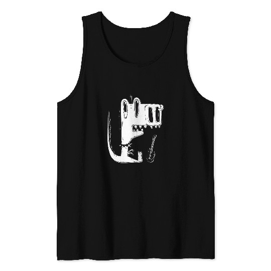 Funny Guitar Hip Hop Emo Alternative Classic Rock Music Trex Cant Guitar Tank Tops