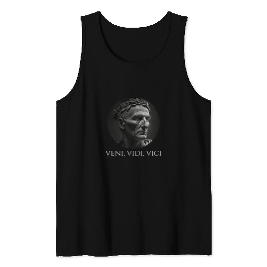Gaius Julius Caesar Veni Vidi Vici Latin Quote Rome Tank Tops