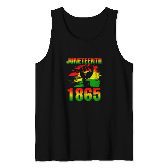 Black Proud AfroAmerican Juneteenth Freedom19th June 1865 Tank Tops