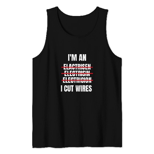 Lineman Lineworker Powerline technician Tank Tops