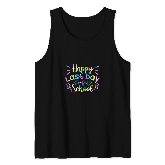 Happy Last Day of School Teacher Student Summer Graduation 3 Tank Tops