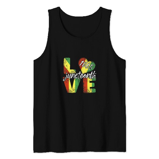 Juneteenth 1865 Tees Love Cool Black History African America Tank Tops