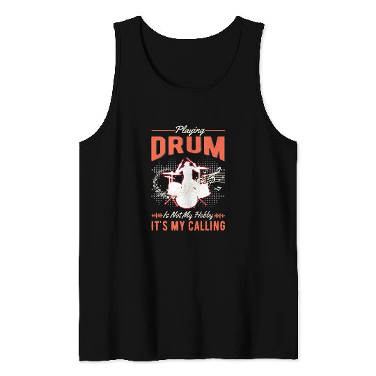 Funny Drummer Hobby Drum Sticks Tank Tops