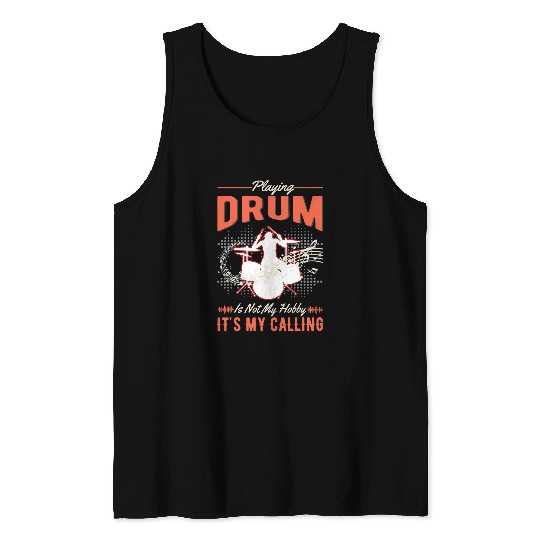 Funny Drummer Hobby Drum Sticks Tank Tops